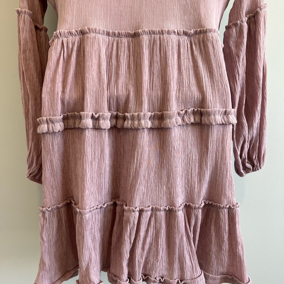 Storia Peasant Babydoll Mauve Dress Small - Picture 6 of 9